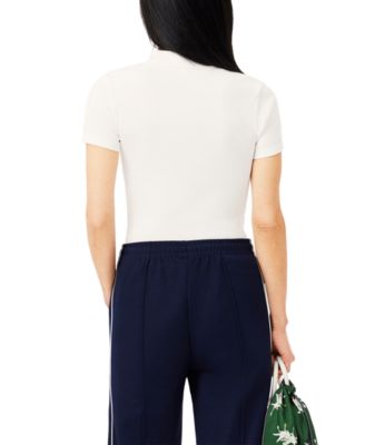 Women's Cotton Slim-Fit Short-Sleeve Polo Tee