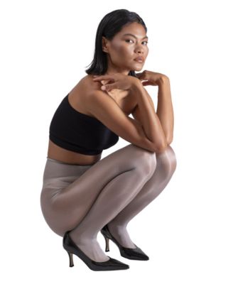 Women's Lustrous Silky Shiny 40 Denier Semi-Opaque High-Waist Pantyhose Tights SKU11003-BL	