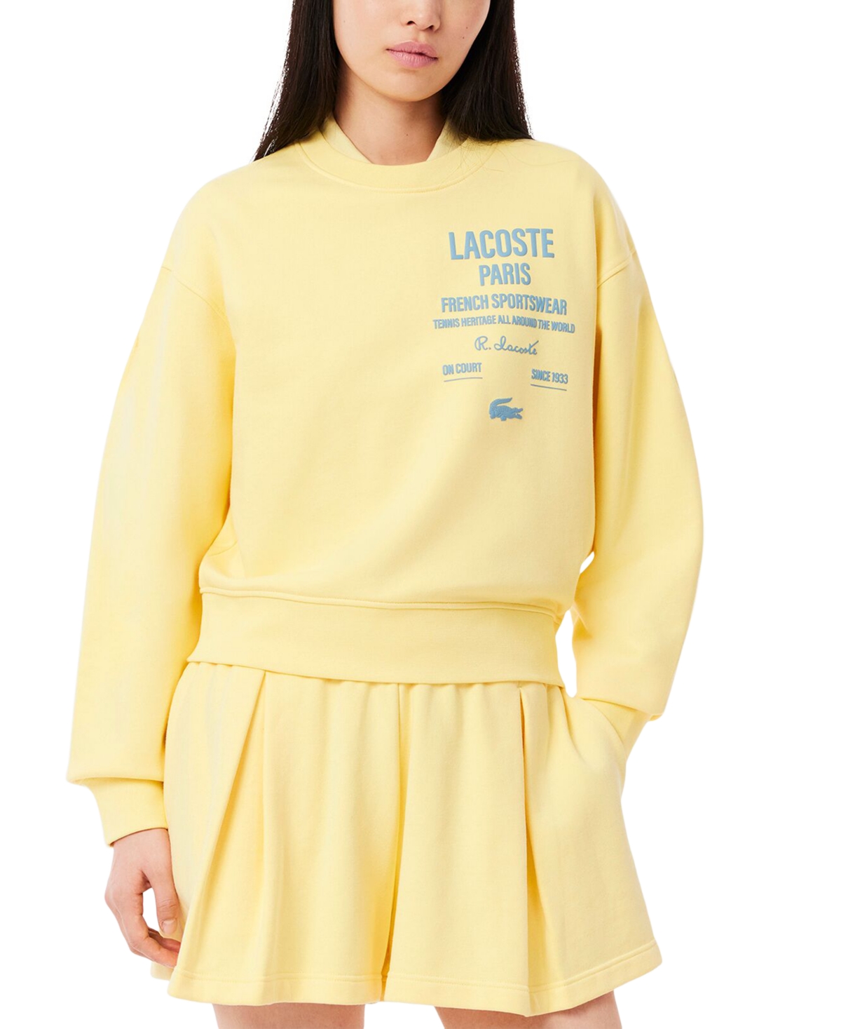 Lacoste Usa Women's Oversized Crewneck Sweatshirt