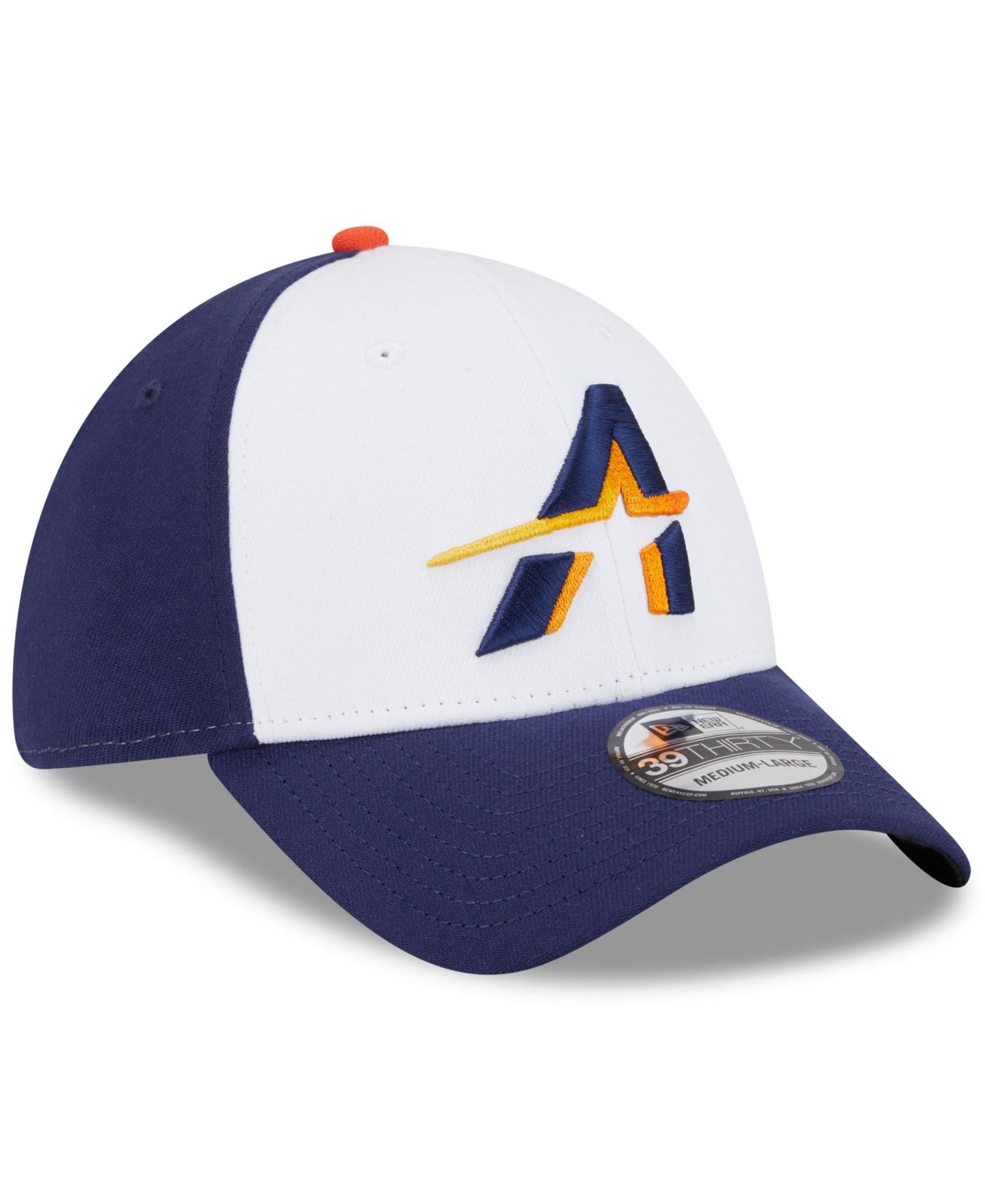 Мужская кепка New Era White/Navy Houston Astros 2025 City Connect 39THIRTY Flex Hat — фото 5