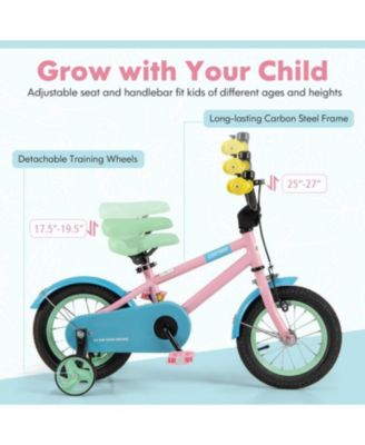 12-Inch Kids Bike with Adjustable Handlebar and Saddle, Lightweight Desig