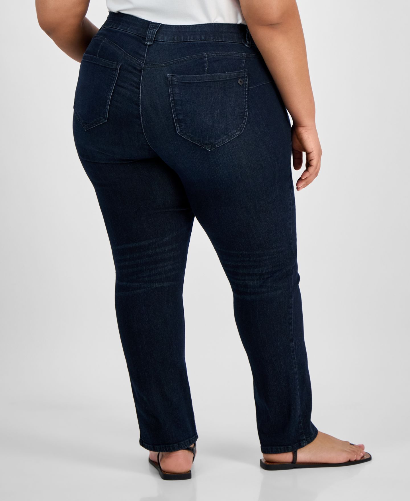 Женские джинсы Democracy "Ab" Solution Straight Leg Jean, цвет: Тёмный индиго — фото 4