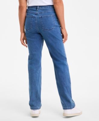 Women's Printed High-Rise Straight-Fit Jeans, Exclusively at Macy's