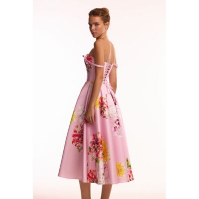 Women's Tea-length floral dress
