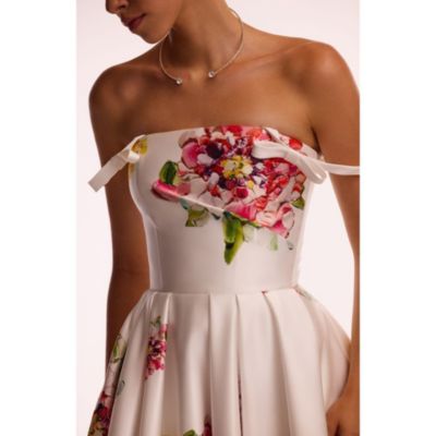 Women's Tea-length floral dress