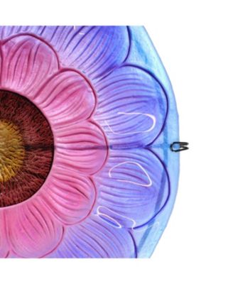 Glass Bird Bath with Deck-Mount or Stake Option