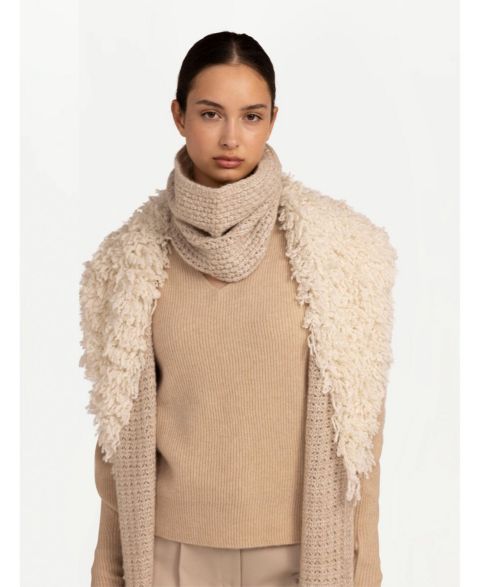 Женский жилет Gobi Cashmere Loop-Stitched Cashmere Vest, цвет: Нейтральный устричный серый