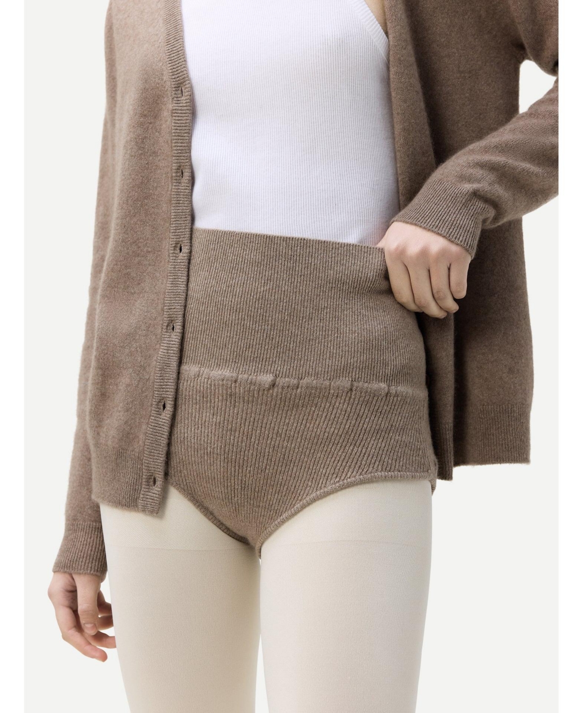Women's Cashmere Underwear - Neutral-timber wolf