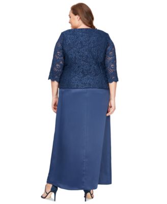 Plus Size Lace Dress & Jacket