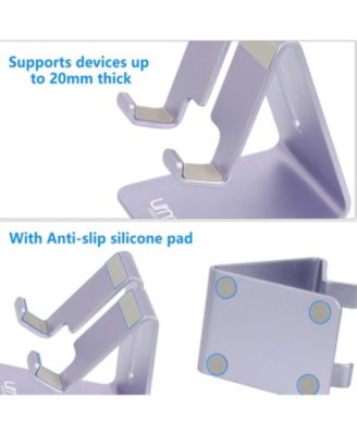 Desk Phone Holder Dock | Aluminum Phone Stand for iPhone 6-15 Pro/Max & Tablets 4-10 Inch