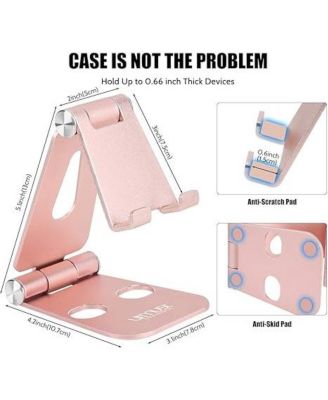 Foldable & Adjustable Phone Stand | Desktop Dock for iPhone 6-15 Max/Pro, iPad Mini & 7-10'' Tablets