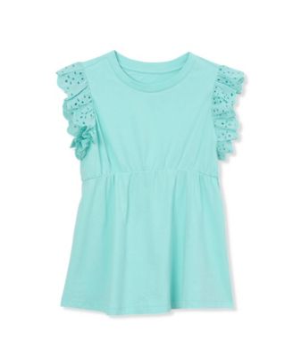 Girls Short Sleeve Peplum Top