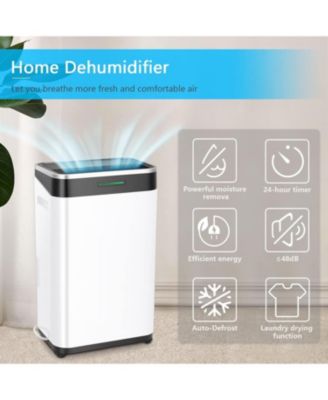45-Pint Dehumidifier for up to 2750 sq. ft. with humidity sensor, air filter, auto defrost & smart energy-saving electronic controls