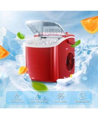 Countertop Ice Maker — Portable, Self-Cleaning, 26.5 lb/24H, 9 Bullet Cubes in 6 Min, Includes Basket & Scoop — Home, Kitchen, Office, Bar, RV