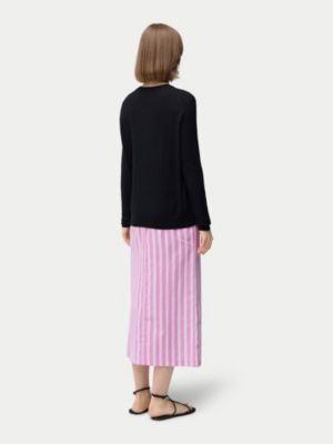 Women's Silk Cashmere Textured Sweater Black