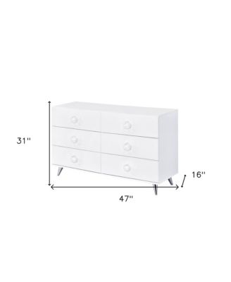 6-Drawer Manufactured Wood Dresser – Sleek Double Dresser for Clothes and Accessories