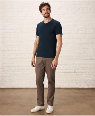 Men's Organic Cotton Luxe Stretch Jersey Slim V-Neck Tee