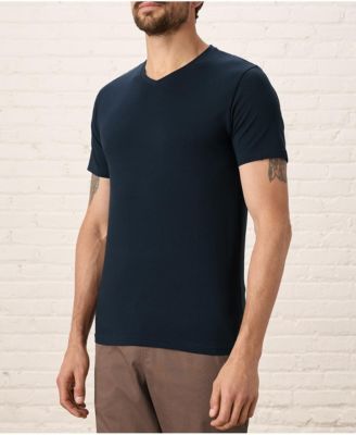 Men's Organic Cotton Luxe Stretch Jersey Slim V-Neck Tee