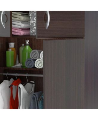 Stylish Melamine Dresser with Mirrored Accents and Spacious Storage