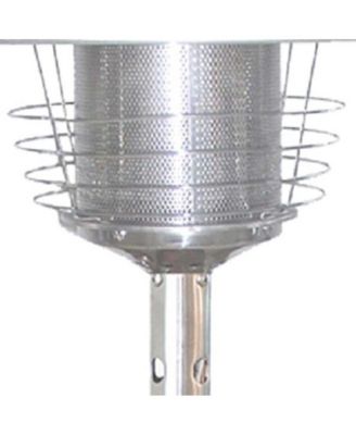11000 BTU Silver Steel Propane Cylindrical Pole Tabletop Patio Heater