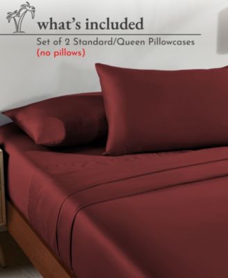 Soft & Cooling Sateen Cotton Set of 2 Pillowcases, Standard/Queen