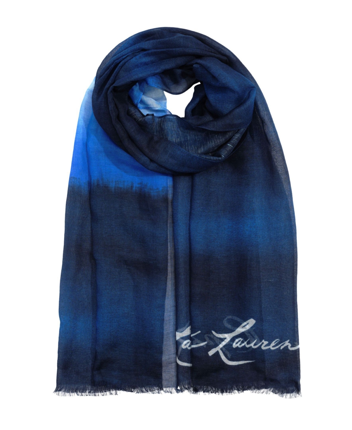 Tie Dye Border Wrap - Navy