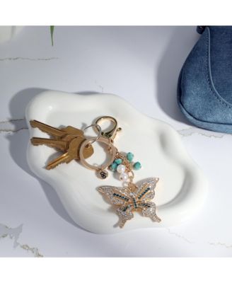 Pave Crystal Butterfly Keychain