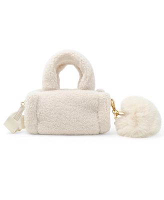 Tiny Treats + Zomi Gems Girls Cozy Cloud Mini Duffle Bag, Pink - Beige