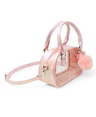 Girls Game Day Glam Clear Crossbody Handbag, Hot Pink