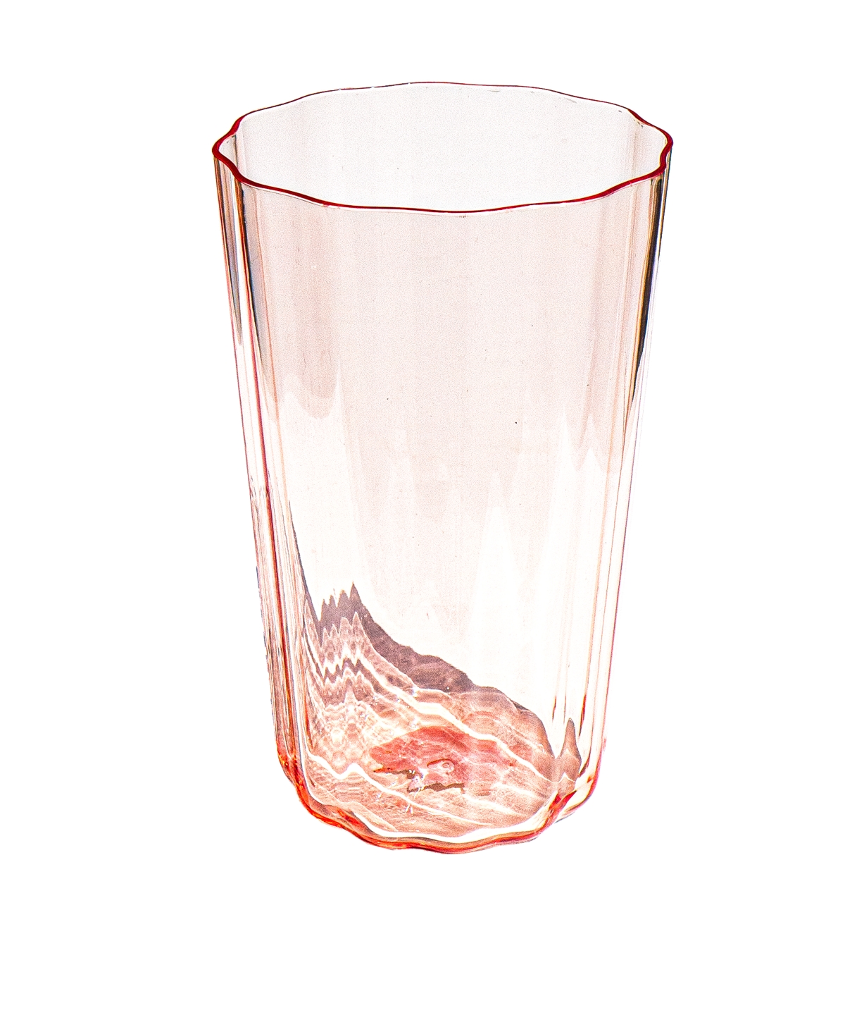 Tarhong Vines Etch Double Old Fashioned Glasses, Set Of 6 In Pink