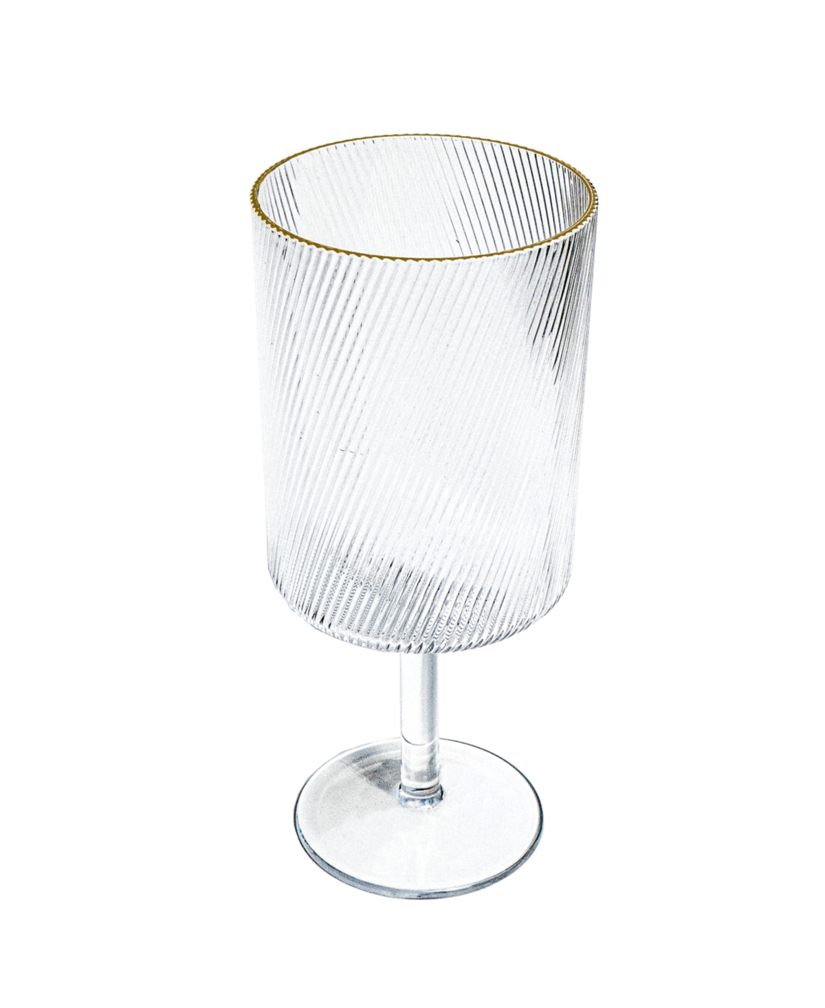 TARHONG STAX OPTIC TWIST GOBLET GLASSES, SET OF 6 