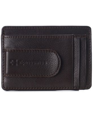 Mens RFID Money Clip Leather Minimalist Wallet Card Case ID Window