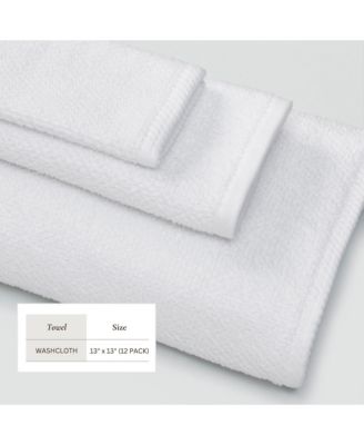 Cotton Textured 12-Piece Washcloth Set