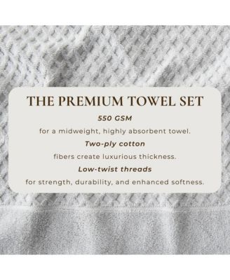 Quick-Drying Cotton Diamond Waffle Textured Bath Towel, 54" x 27"
