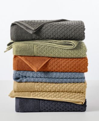 Quick-Drying Cotton Diamond Waffle Textured 6-Piece Bath Towel Set 54x27x0.5 inches,26x16 inches