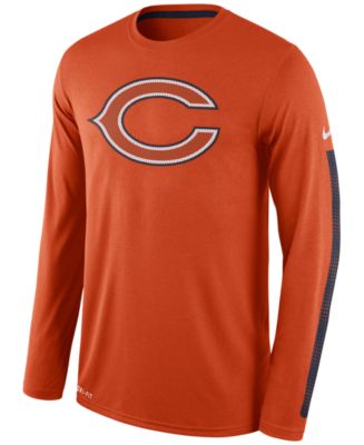Nike - Men's Long-Sleeve Chicago Bears Legend Logo T-Shirt