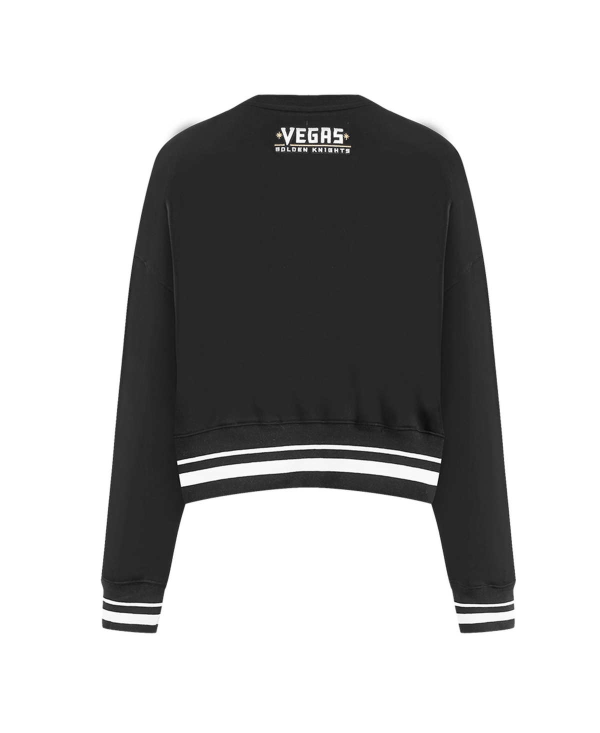 Shop Pro Standard Women's Black Vegas Golden Knights Area Code Cropped Pullover Sweatshirt