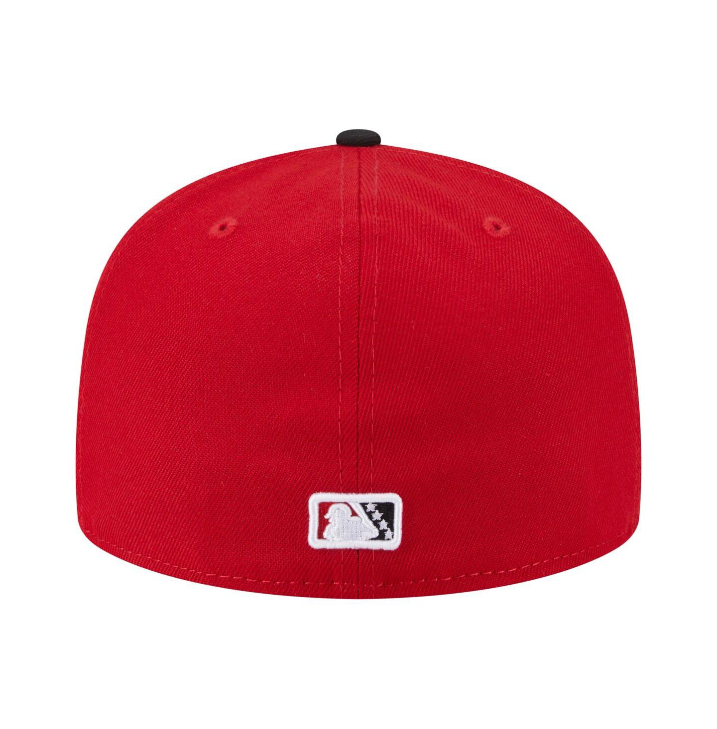Мужская кепка New Era Red/Black Richmond Flying Squirrels Authentic Collection 59FIFTY Hat — фото 2