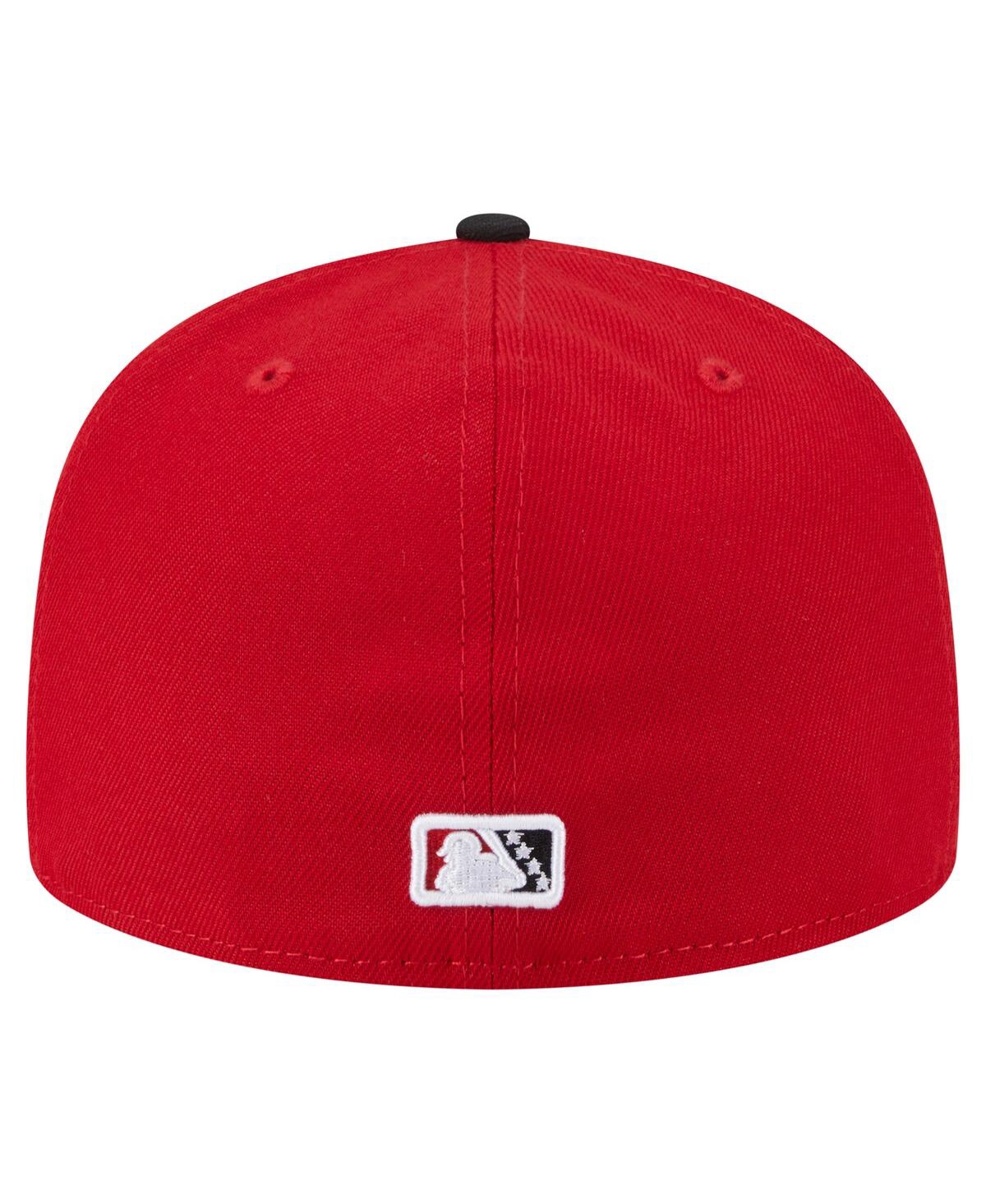 New Era Red Richmond Flying Squirrels Authentic Collection Team Alternate 59fifty Fitted Hat In Red,black