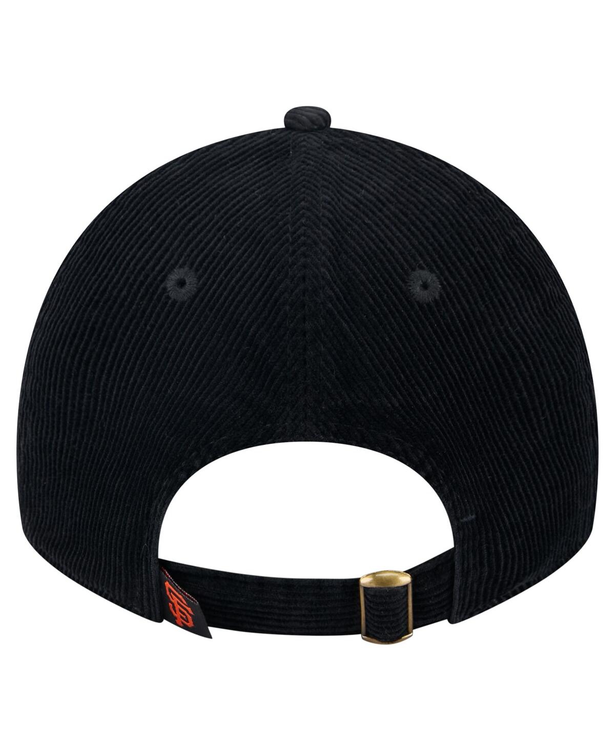 New Era Women's Navy Houston Astros Corduroy 9twenty Adjustable Hat In Black
