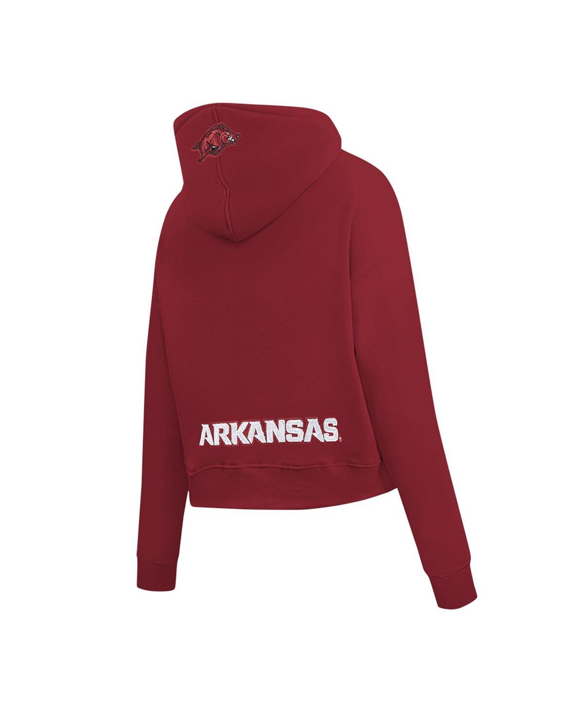 Pro Standard Women's Cardinal Arkansas Razorbacks Game Day Sequin Full-zip Hooded Jacket In Cardinal