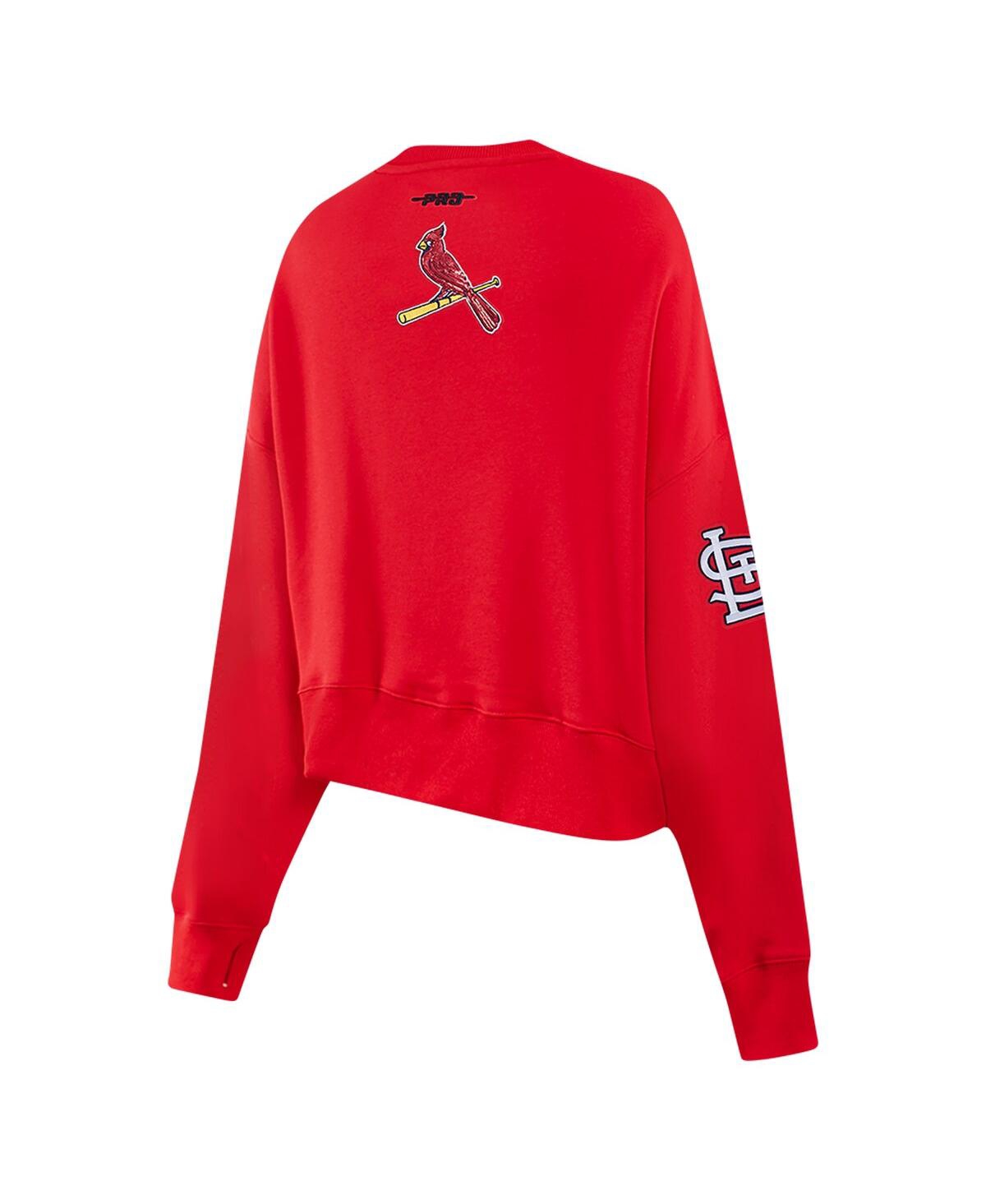 Pro Standard Women's Red St. Louis Cardinals Game Day Classics Crewneck Pullover Sweatshirt In Red