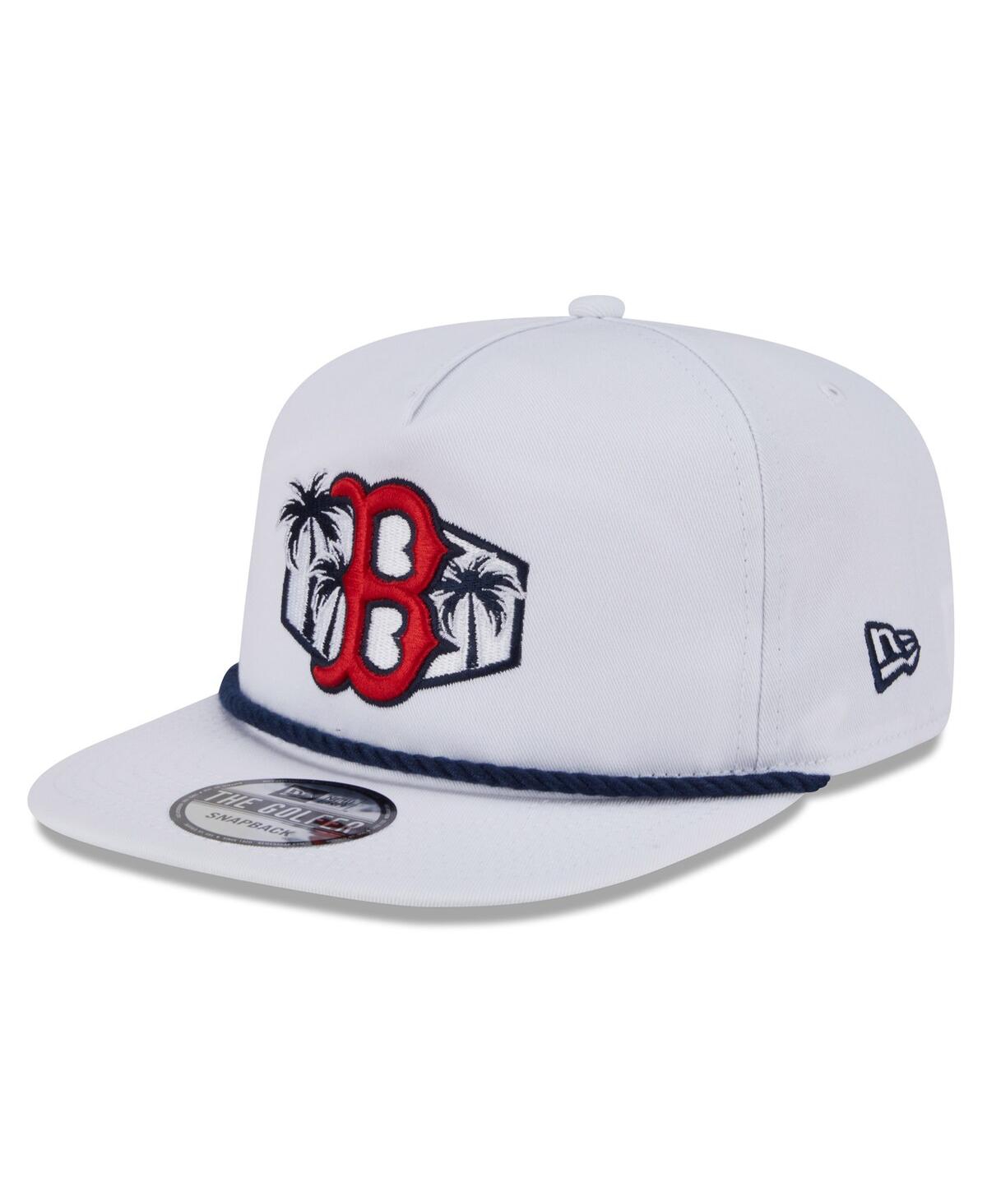 New Era Men's White Boston Red Sox 2025 Spring Training Palm Golfer Adjustable Hat In White