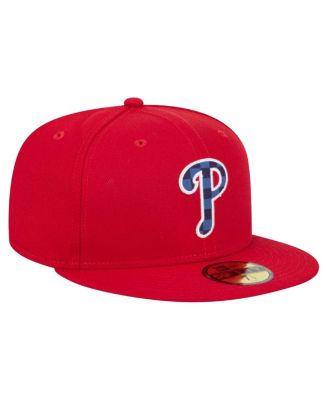 Men's Red Philadelphia Phillies Checkered Under visor 59FIFTY Hat