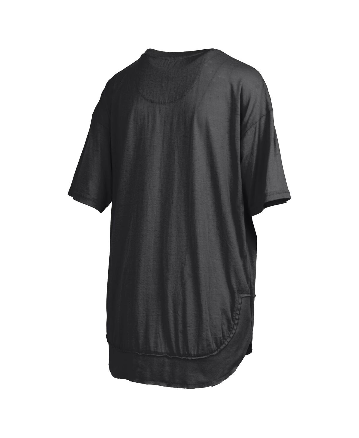 PRESSBOX WOMEN'S BLACK IOWA HAWKEYES PONCHO T-SHIRT 