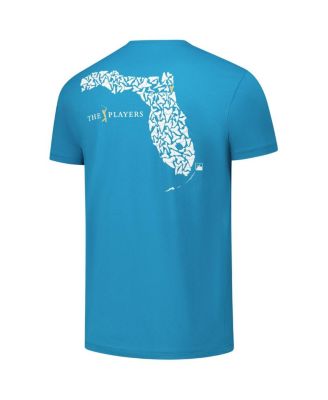 Men's and Women's Blue THE PLAYERS Shark State T-Shirt