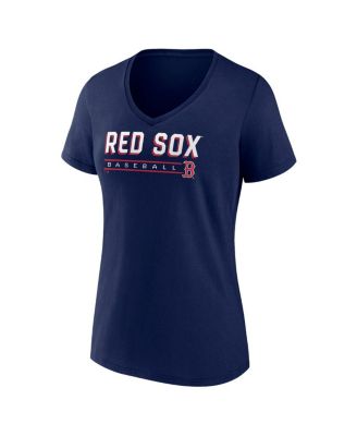Women's Navy Boston Red Sox V-Neck T-Shirt