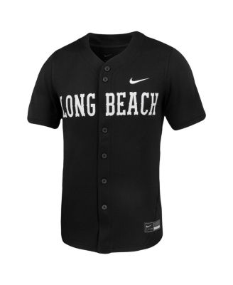 Men's Black Cal State Long Beach The Beach Replica Baseball Jersey