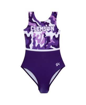 Big Girls Purple Clemson Tigers Elite Replica Leotard