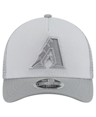 Men's Gray Arizona Diamondbacks Color Pack A-Frame 9FORTY Trucker Adjustable Hat